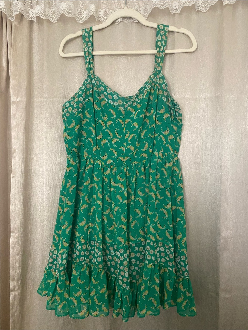 Lauren Conrad Floral Sundress with Ruffle Hem size 14